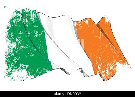 Grange Flagge von Irland Stock Vektor