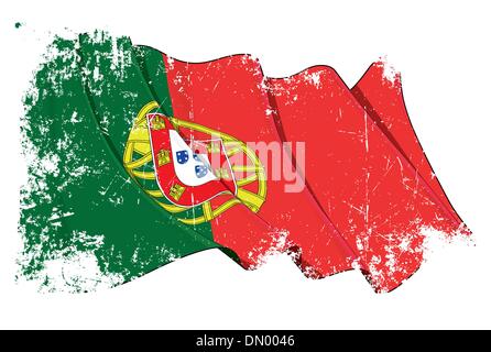 Grange Flagge von Portugal Stock Vektor