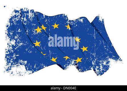 Grange Flagge der EU Stock Vektor