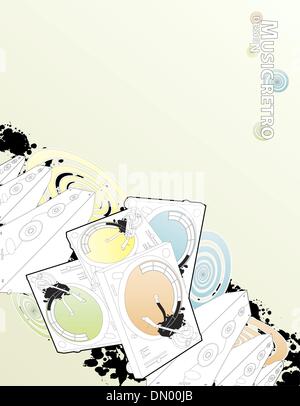 Retro-Hintergrundmusik milden Farben Stock Vektor