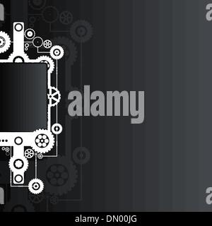 Schwarzen technologischen Hintergrund Stock Vektor
