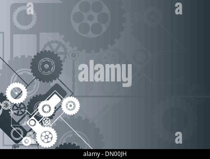 Horizontalen schwarzen technologischen Hintergrund Stock Vektor
