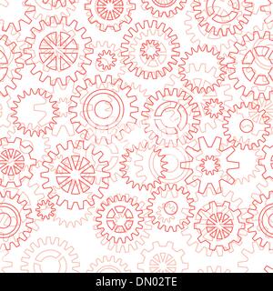 Nahtlose Muster mit Zahnrädern Stock Vektor