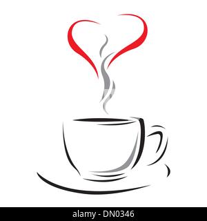 Kaffeetasse der Liebe Stock Vektor