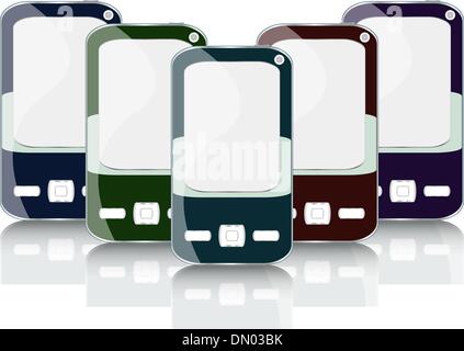 Vektor-Smartphone Handy mobile set Stock Vektor
