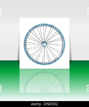 Fahrrad-Rad - Vektor-illustration Stock Vektor