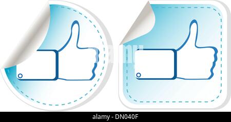 Aufkleber set mit Hand. Vektor-illustration Stock Vektor