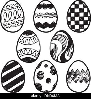 Osterei-Vektor doodle set Stock Vektor