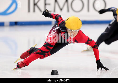 Osaka Pool Ice Skating Rink, Osaka, Japan. 15. Dezember 2013. Ayuko Ito, 15. Dezember 2013 - Short Track: Shorttrack Japan National Teamauswahl Spiel für Sotschi Olympische Spiele Frauen 500 m vorläufige Vorläufe in Osaka Pool Ice Skating Rink, Osaka Japan. (Foto AFLO SPORT) Stockfoto