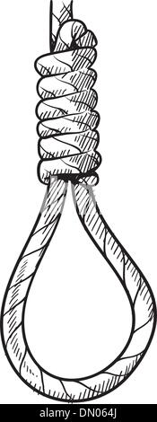 Schlinge des Henkers Skizze Stock Vektor