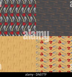 Beauty-Salon Schere nahtlose Muster Stock Vektor