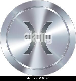 Fische Sternzeichen industrielle Taste Stock Vektor