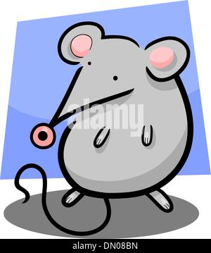 süße Maus-Cartoon-illustration Stock Vektor