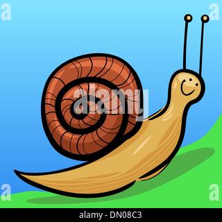 süße Schnecke Cartoon illustration Stock Vektor