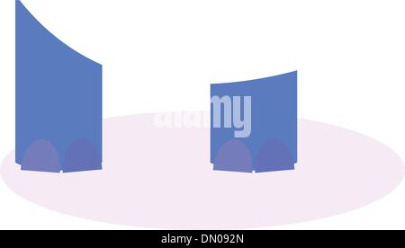 Niedlicher blau Dinosaurier isoliert auf weiss Stock Vektor