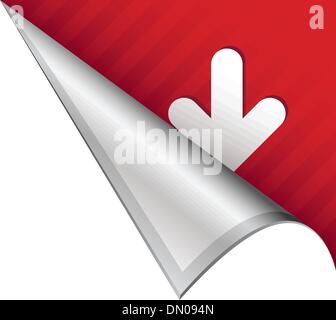 Nach unten Pfeil Ecke Registerkarte " Stock Vektor