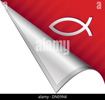 Registerkarte "Jesus Fisch Ecke" Stock Vektor