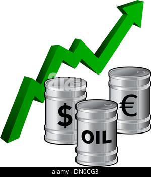 Ölpreise steigen Vektor Stock Vektor