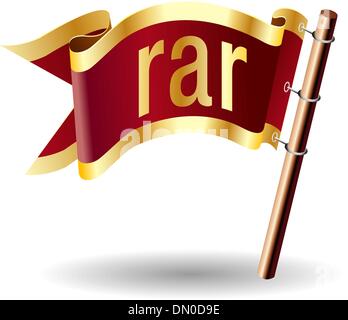 RAR Datei Typ königliche Flagge Stock Vektor