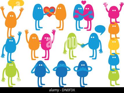 Vektor-Monster-set Stock Vektor