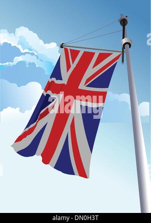 Vektor stilvolle winken Großbritannien Flagge Stock Vektor