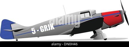 Alten militärischen Kampf. Flugzeug. Luftwaffe. Vektor-illustration Stock Vektor