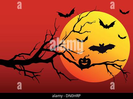 Halloween-Hintergrund, Vektor Stock Vektor