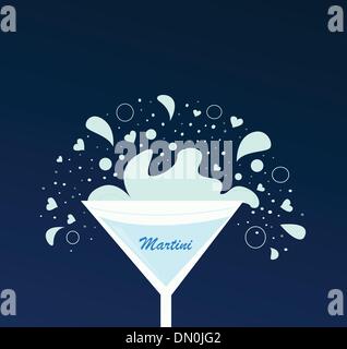 Martini-Drink im Glas Stock Vektor