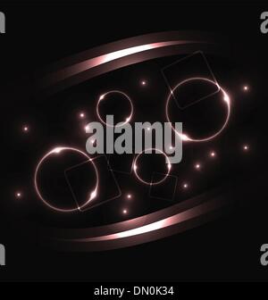 Violette Runde Bläschen mit Lichteffekten, abstrakten Hintergrund Stock Vektor