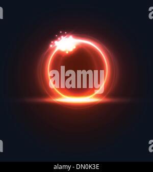 Leuchtende Rahmen mit Lichteffekten, Hi-Tech-Hintergrund Stock Vektor