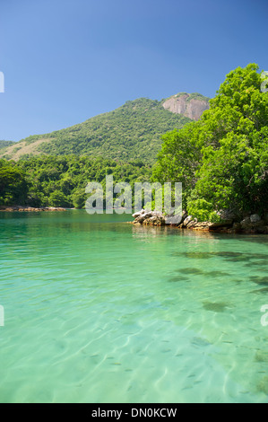 Tropischen brasilianischen Lagune auf der Insel Ilha Grande in Rio De Janeiro Brasilien Stockfoto