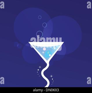 Party Nacht: Martini Alkohol tropischen Drink Stock Vektor