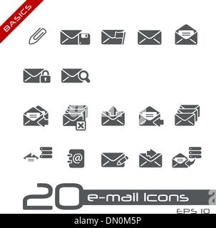 E-Mail-Icons / / Grundlagen Stock Vektor