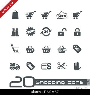 Shopping Icons / / Grundlagen Stock Vektor