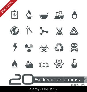 Wissenschaft-Icons / / Grundlagen Stock Vektor