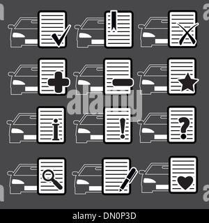 Auto Web icons Stock Vektor