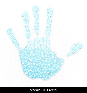 Bildung-Handabdruck-design Stock Vektor