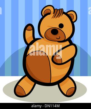 Niedliche Cartoon Teddybär Stock Vektor
