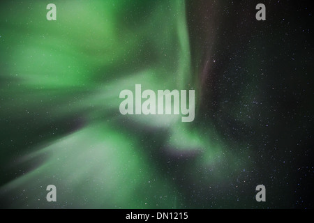 Lebendige koronalen Nordlicht ein Alaskan Winterhimmel. Stockfoto