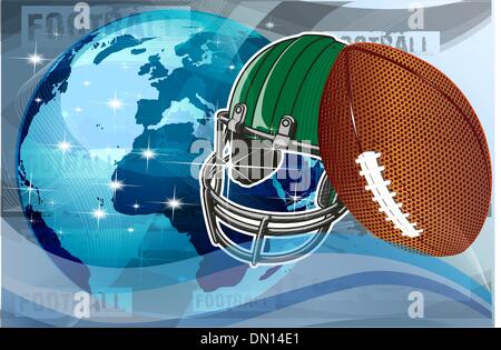 Vektor, american Football und Helm Stock Vektor