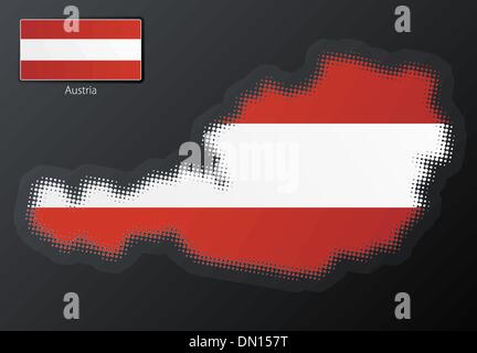 Österreich moderne Halbton Karte Design-element Stock Vektor