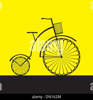 Silhouette des Retro-Fahrrad Stock Vektor
