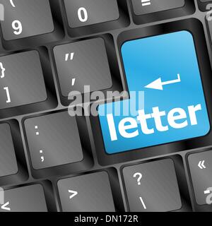 Tastatur mit Schlüssel lernen. Internet-Bildungskonzept. Vektor. Stock Vektor