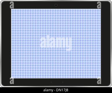 Schwarze abstrakte Tablet PC (TabletPC) auf weißem Hintergrund Stock Vektor