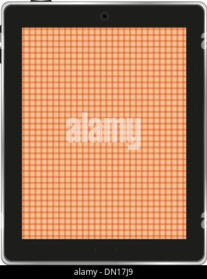 Schwarze abstrakte Tablet PC (TabletPC) auf weißem Hintergrund Stock Vektor