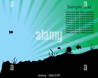 unter Wasser Fotograf, Abbildung Stock Vektor