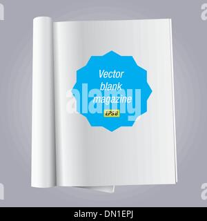 Öffnen Sie leeres Buch Magazin Stock Vektor