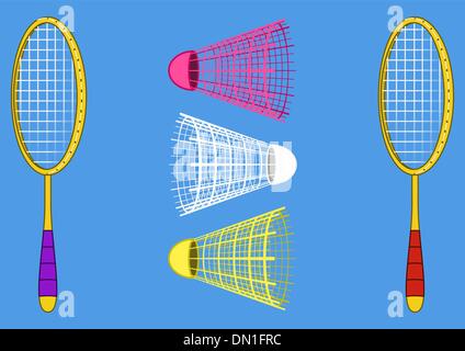 Ausrüstung für die badminton Stock Vektor