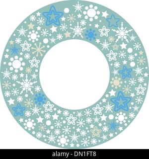 Adventskranz mit Band isoliert auf weiss Stock Vektor