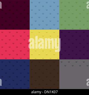 Satz von nahtlosen Polka Dot Muster Stock Vektor